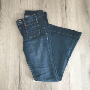 Express Mid Rise Bell Flare Jeans